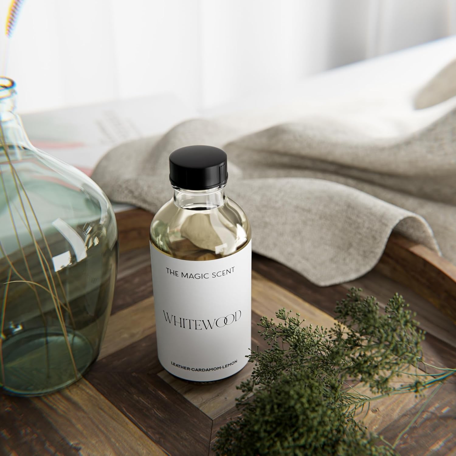 Whitewood Diffuser Oil - Hotel & Home Luxury Scents Inspired by 1 Hotel Miami, Compare to My Way Diffuser Oil Scents for Home, Designed for Use in All Diffusers - 16.9 Fl Oz, 500 Ml