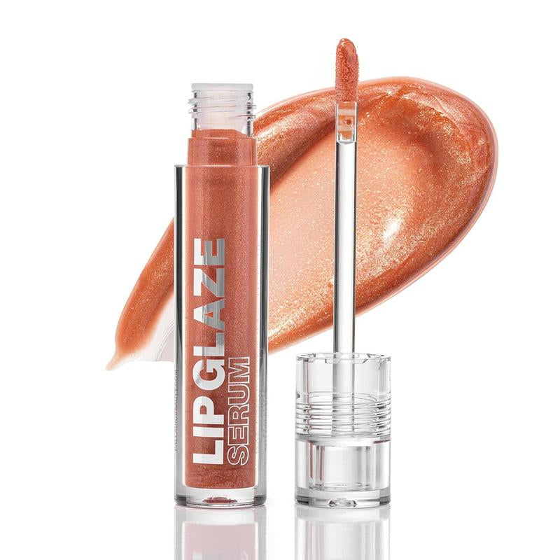 Palladio Lip Glaze Serum, Hydrating Lip Gloss with Peptides & Hyaluronic Acid for Plump, Smooth, and Nourished Lips – Vegan, High-Shine, Non-Sticky Finish
