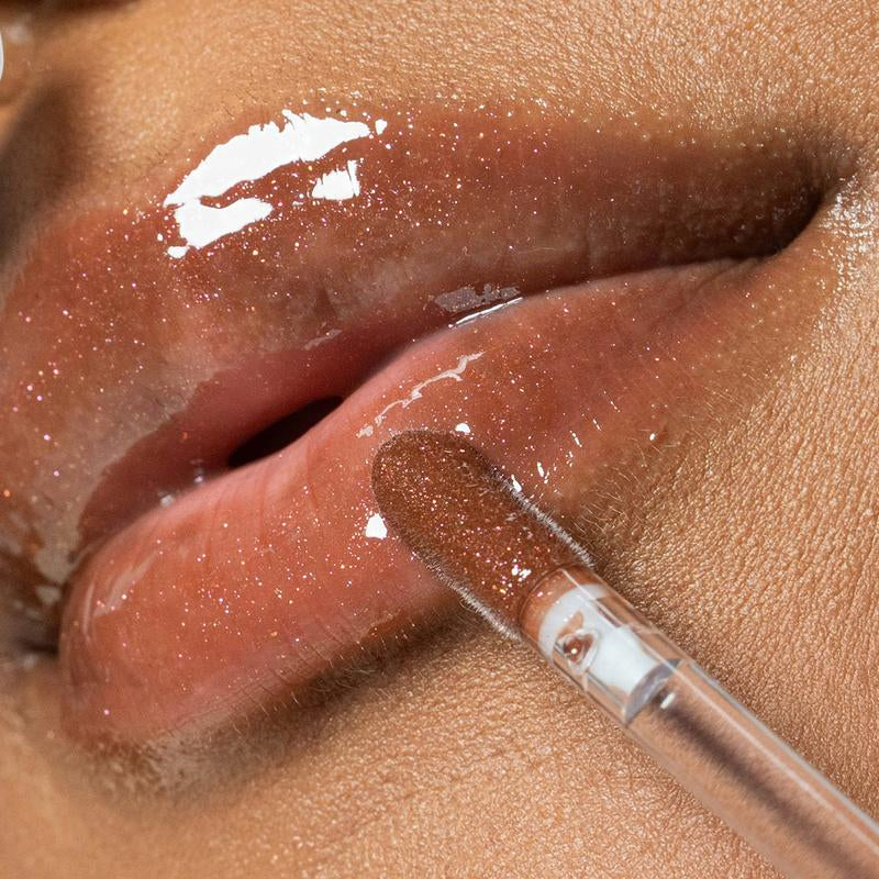 Palladio Lip Glaze Serum, Hydrating Lip Gloss with Peptides & Hyaluronic Acid for Plump, Smooth, and Nourished Lips – Vegan, High-Shine, Non-Sticky Finish